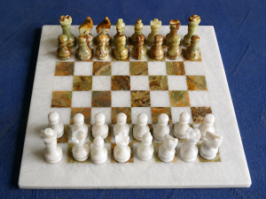 Chess 12Inch White Green - Khan Brothers Onyx Handicrafts